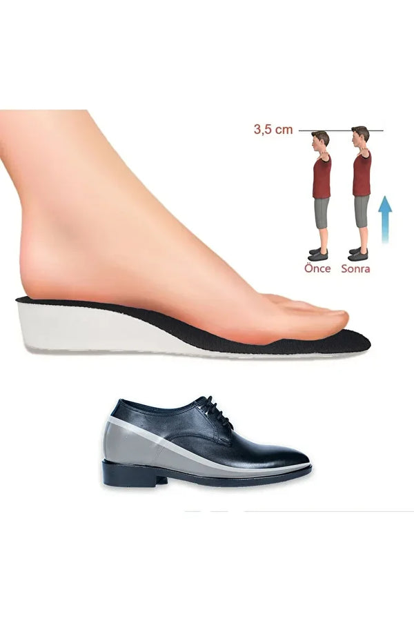 Elevold Boy Uzatan Ayakkabı İçi Tabanlık – 3,5 cm Gizli Yükseltici Tam Boy Hava Yastıklı Ortopedik Tabanlık