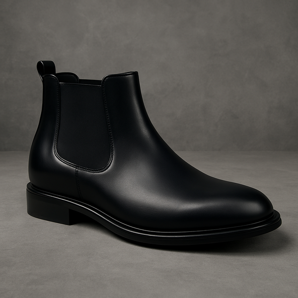 Elevold VALE Erkek Hakiki Deri Chelsea Bot – El Yapımı +7 cm Gizli Topuklu Boy Uzatan